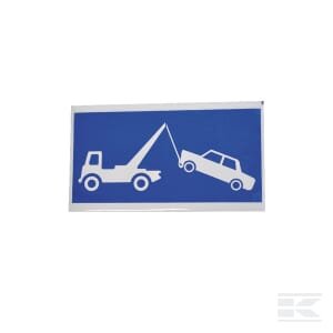 Privalomas lipdukas „Vilkimo zona“, 297 x 148 mm, Brady WB250486