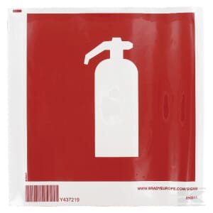 Lipdukas „Gaisrinė įranga – gesintuvas“, 200 x 200 mm, Brady WB250511L