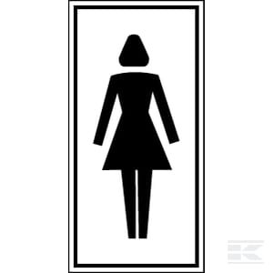 Papildomas lipdukas „Moterų WC“, 75 x 150 mm, Brady WB250566