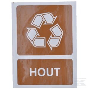 Lipdukas (papildoma informacija) perdirbimui „Hout“, 210 x 297 mm, Brady WB251296