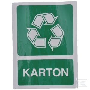 Lipdukas (papildoma informacija) perdirbimui „Karton“, 210 x 297 mm, Brady WB251298