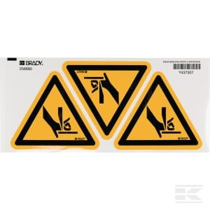 Įspėjamasis lipdukas 100 mm „Hand“ (x3) WB256680