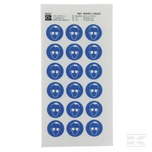 Privalomas lipdukas PPE „Akių apsauga“ Ø24 mm Brady WB286689