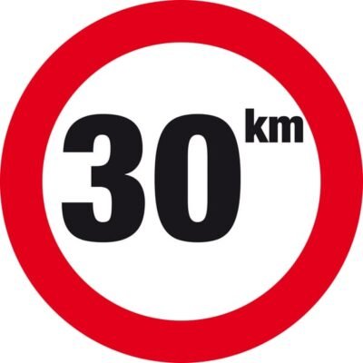 Kelio ženklas 30 km Mazon – WB3000