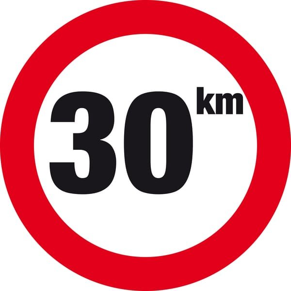 Kelio ženklas 30 km Mazon – WB3000