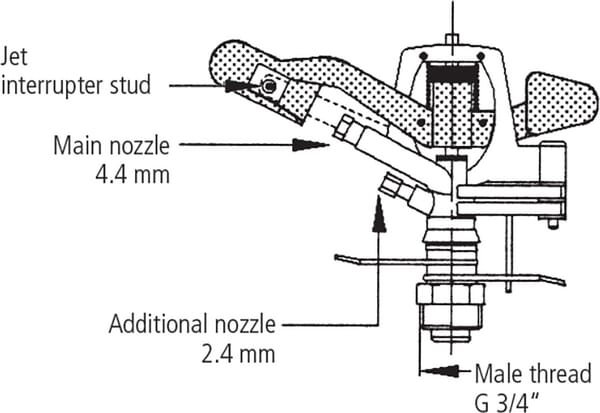 Reguliuojamas purkštuvas V60 išorinis thread 3/4" WB604424 - Image 3