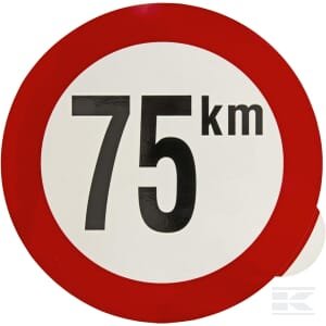 Draudžiamasis lipdukas „Greičio limitas 75 km/h“ WB7501