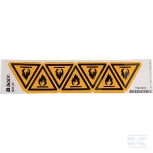 Įspėjamasis lipdukas „Gaisro pavojus“, 50 x 50 mm, Brady WB829425