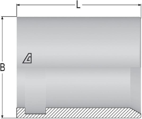 Antgalis 30x36 mm DN16 chromuotas Alfagomma SFA95C16 - Image 2