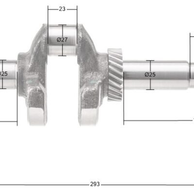 Alkūninis velenas Rato varikliui RV225 22,2 mm