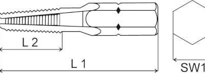 1/4" antgalis sriegikliui, viengubas 8mm TAS8