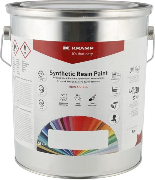 Dažai RAL 9010 blizgūs balti 5L (Kramp) 901012KR