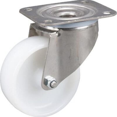 Pasukamas ratukas, poliamidinis, 100x36 mm, nerūdijantis plienas, plokštės tvirtinimas: 105x85 mm, apkrova 200 kg, Tente – 8470UOO100P62