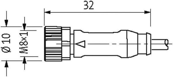 Jutiklio prailginimo kabelis 3-p, 5 m MURR ELEKTRONIK – 88001MSUD2100500 - Image 3