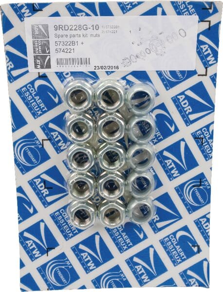 Rato veržlių komplektas M22x1.50 plienas ADR – 9RD228G10