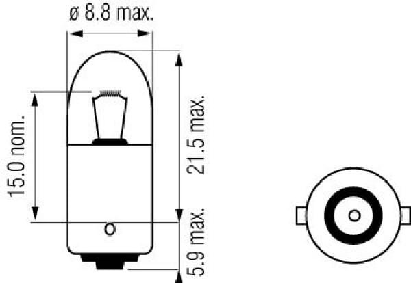 Lemputė T4W 24V 4W BA9s Kramp B2434 - Image 2