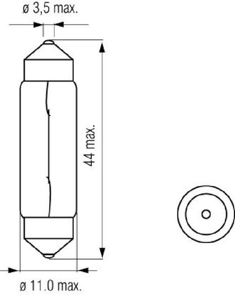 Lemputė 24V 5W SV8.5 Kramp B2451 - Image 2