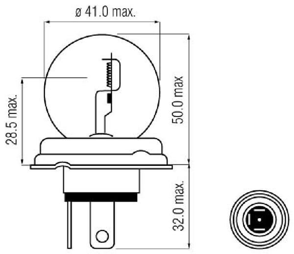 Lemputė R2 24V 55W/50W P45t Kramp B2462 - Image 2