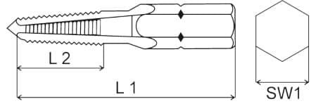 1/4" antgalis sriegikliui, viengubas 10mm TAS10 - Image 3