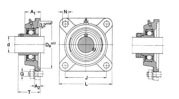 Guoliavietės mazgas FY SKF FY55FMSKF - Image 3