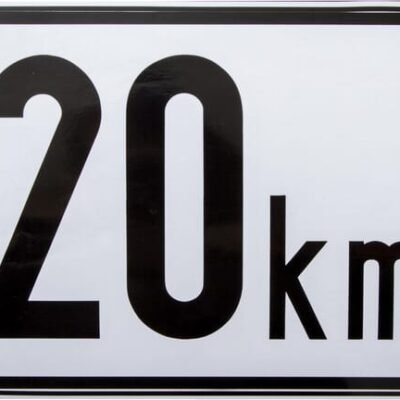 Transporto priemonės greičio ženklas plastikinis Un BF20A