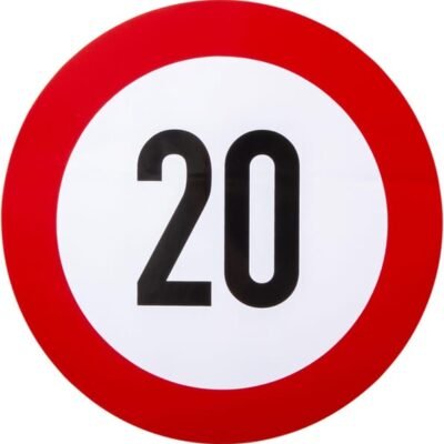 Greičio ribojimo draudžiamasis lipdukas: 20km/h Un BF20S