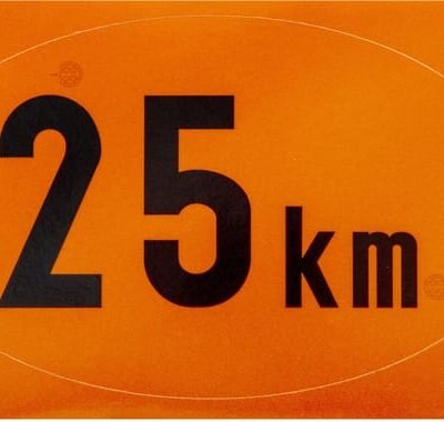 Transporto priemonės greičio ženklas plastikinis Un BF25AOVAL