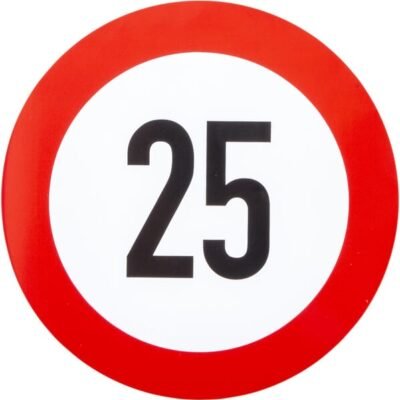 Greičio ribojimo draudžiamasis lipdukas: 25km/h Un BF25S