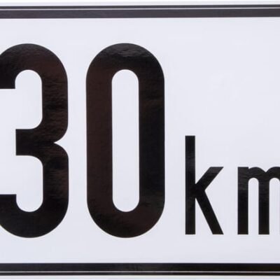 Transporto priemonės greičio ženklas plastikinis Un BF30A