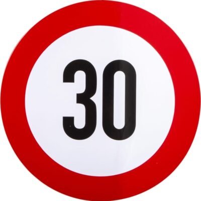 Greičio ribojimo draudžiamasis lipdukas: 30km/h Un BF30S