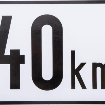 Transporto priemonės greičio ženklas plastikinis Un BF40A