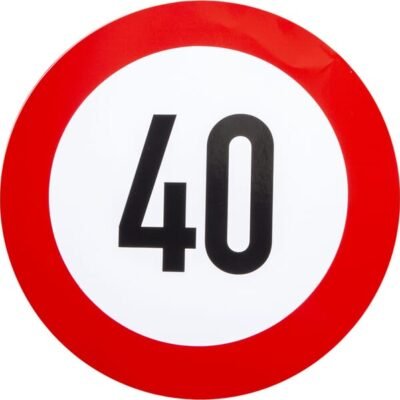 Greičio ribojimo draudžiamasis lipdukas: 40km/h Un BF40S