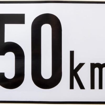 Transporto priemonės greičio ženklas plastikinis Un BF50A
