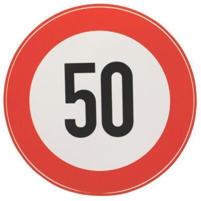 Greičio ribojimo draudžiamasis lipdukas: 50km/h Un BF50S