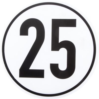 Ženklas 25 km PVC Un BK25
