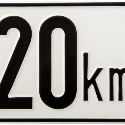 Transporto priemonės greičio ženklas metalinis Un BL20A