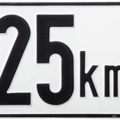 Transporto priemonės greičio ženklas metalinis Un BL25A