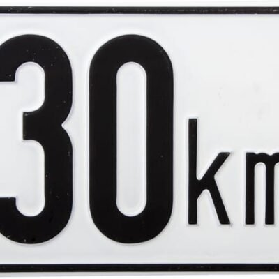 Transporto priemonės greičio ženklas metalinis Un BL30AA