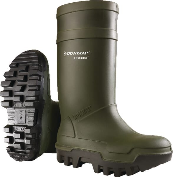 Apsauginiai guminiai auliniai batai Dunlop Purofort Thermo+, žali, S5 klasė, 44/45 dydis (UK 10), C6629334445