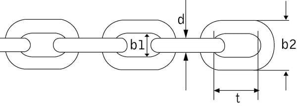 Grandinė Ø4mm x 16mm cinkuota Kramp SK04V - Image 2