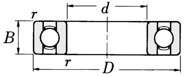 Giluminis rutulinis guolis 20x42x12 mm NSK NWB00228 - Image 2