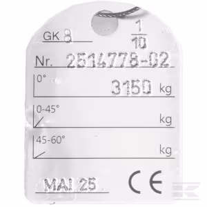 Grandininis stropas 1 atšakos, 2 m, 10 mm H110SL2TYP1VKKS - Image 2