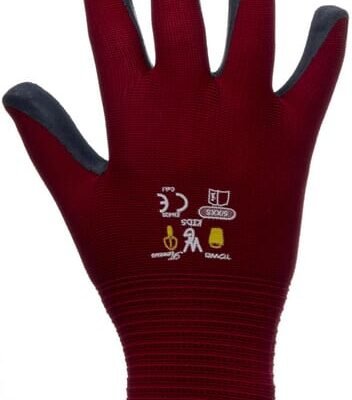 Vaikiškos pirštinės Towa Kids, raudonos, audinio, vaikams nuo 6 iki 8 metų, HS297631