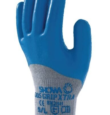 Darbo pirštinės Showa GripXtra, mėlynos, poliesterio, dydis 9/L, HS3059