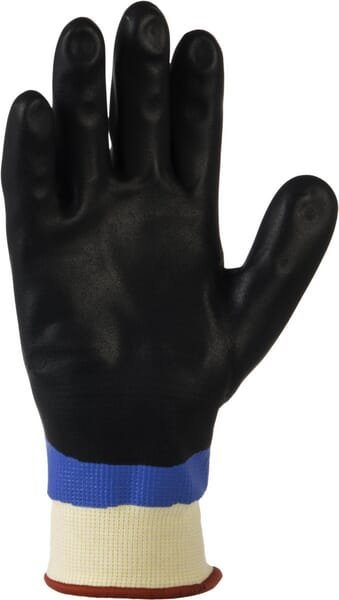 Darbo pirštinės Showa 477, baltos, mėlynos ir juodos, poliesterio, nailono ir akrilo, 28,5 cm, dydis 9/XL, HS4779 - Image 2