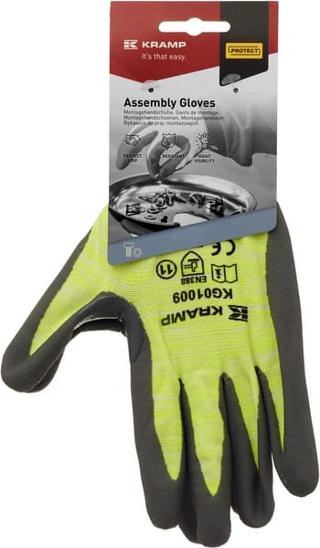 Darbo pirštinės Kramp 1.009, dydis 10/XL, KG0100910 - Image 3