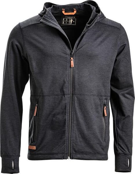 Vyriška flisinė striukė su gobtuvu, anglies, dydis S, KW5011201811048