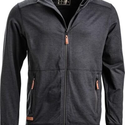Vyriška flisinė striukė su gobtuvu, anglies, dydis 3XL, KW5011201811062