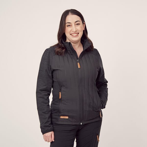 Moteriška hibridinė fliso striukė, anglies, dydis 2XL, KW506301911060 - Image 2