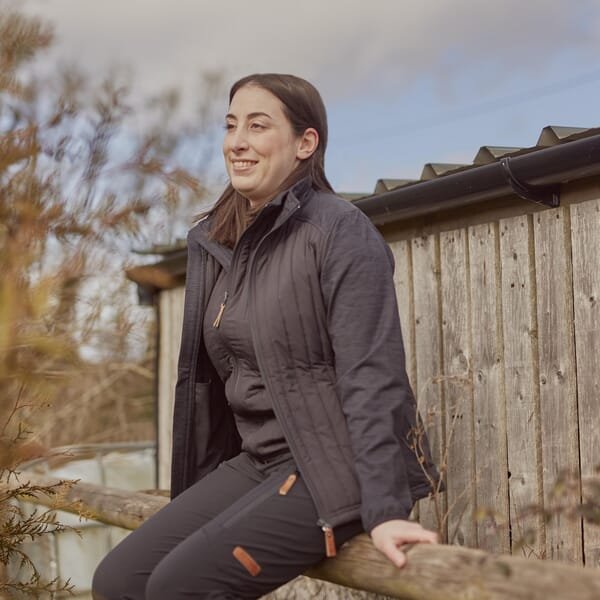 Moteriška hibridinė fliso striukė, anglies, dydis 2XL, KW506301911060 - Image 5